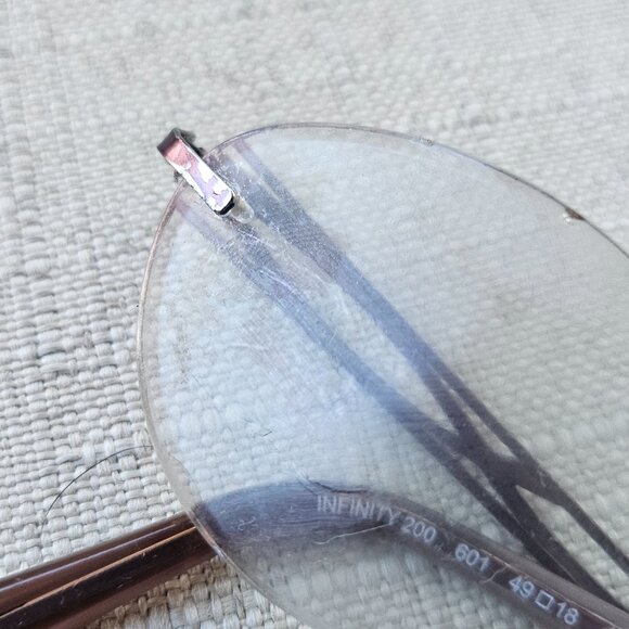 Airlock Ladies Glasses Frame Rimless Eyeglasses INFINITY 200 49p[18 135 Eye Wear - Picture 4 of 12